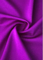 Purple swimwear,Plain Color swimwear,ROTITA V-Neck Twist Purple One Piece Swimdress