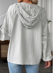 Light Grey Marl tops,Plain Color tops,ROTITA Light Grey Marl Long Sleeve Hoodie