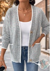 Tummy Coverage Multi Color Long Sleeve Cardigan