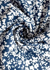 Light Blue bottoms,Ditsy Floral bottoms,Ditsy Floral Print Light Blue Straight Leg Pants