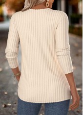 Beige tops,Floral tops,Plants tops,ROTITA Tummy Coverage Floral Print Beige Draped Neck T Shirt