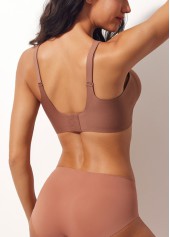 Dark Coffee intimates,Dark Coffee Color V Neck Bra