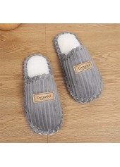 Light Grey shoes,Letter shoes,Letter Print Light Grey Falt Round Toe Slippers