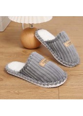 Light Grey shoes,Letter shoes,Letter Print Light Grey Falt Round Toe Slippers