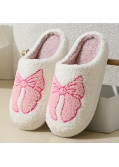 hellrosa Tweed-Falt-Slipper mit geschlossener Spitze