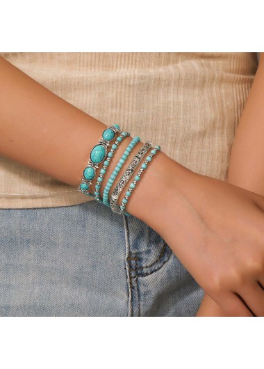 Mint Green jewelry,Other jewelry,Mint Green Turquoise Beaded Bracelet Set