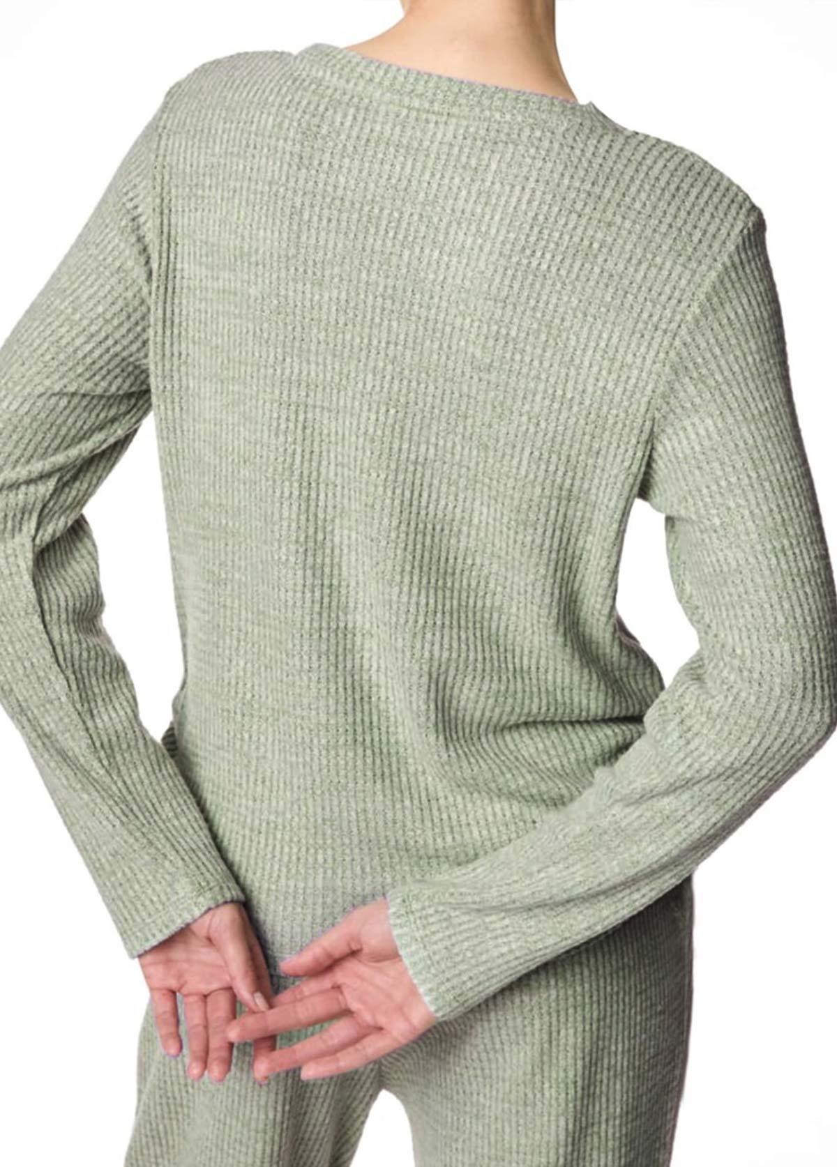 Light Green loungewear,Plain Color loungewear,Light Green Round Neck Lounge Top and Pants