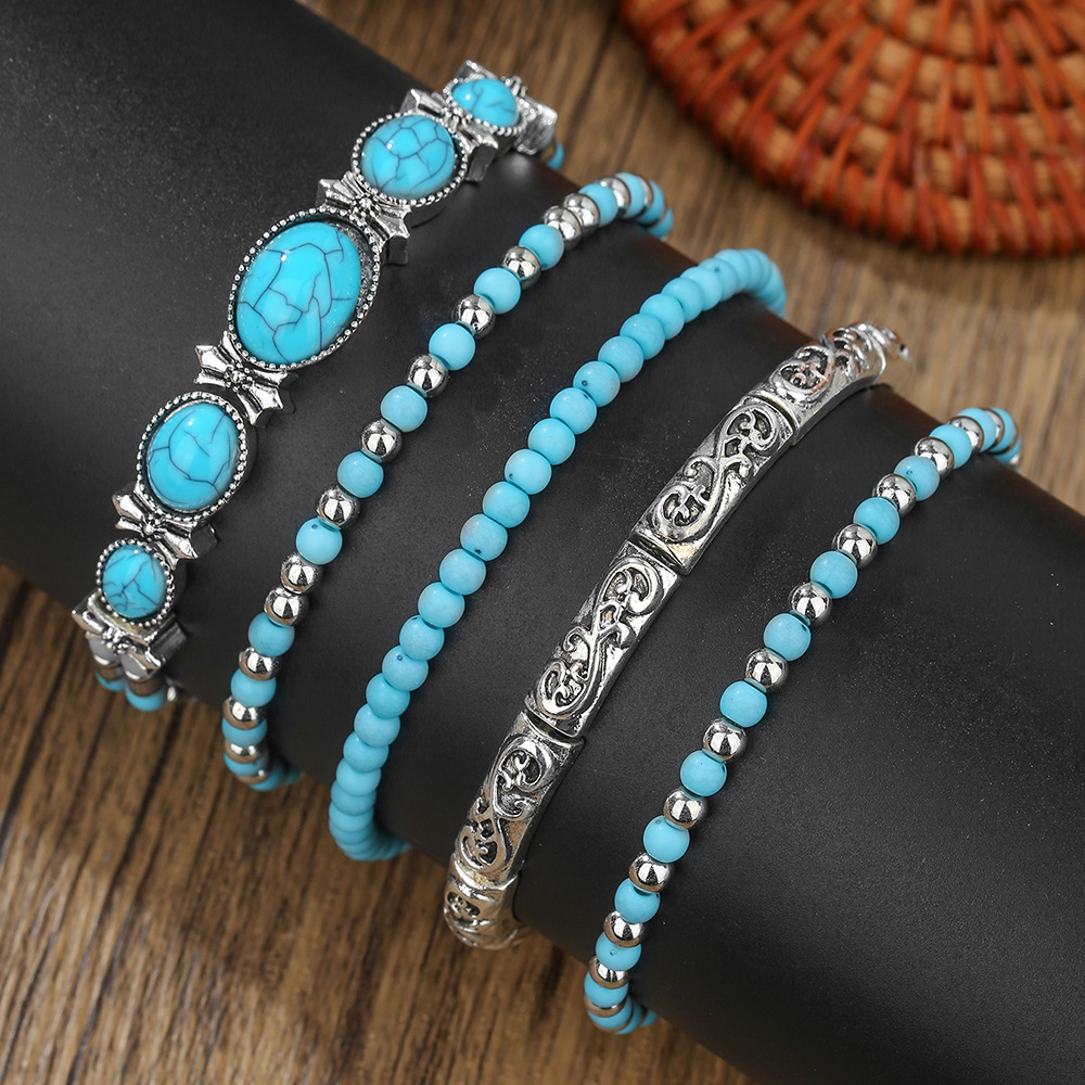 Mint Green jewelry,Other jewelry,Mint Green Turquoise Beaded Bracelet Set