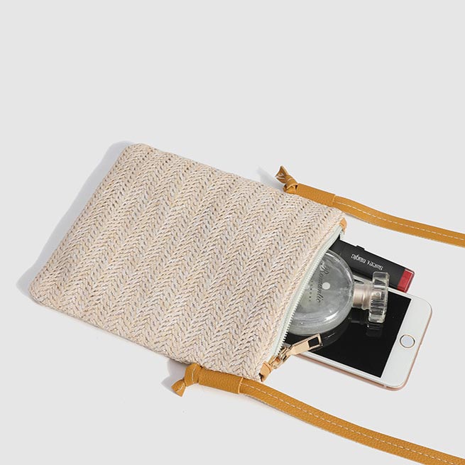 Beige accessories,Plain Color accessories,Beige Color Open Crossbody Messenger Bag