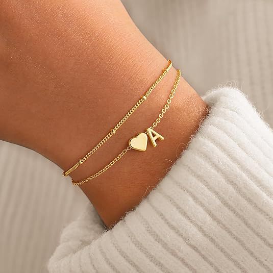 Golden jewelry,Heart Golden Color Stainless Steel Bracelet