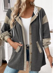 ROTITA Tummy Coverage Dark Grey Marl Long Sleeve Hoodie