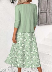 Sage Green dresses,Ditsy Floral dresses,Everyday dresses,Casual dresses,ROTITA Ditsy Floral Print Sage Green Dress and Cardigan