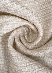 Beige tops,Plain Color tops,Tummy Coverage Beige Round Neck Long Sleeve Coat