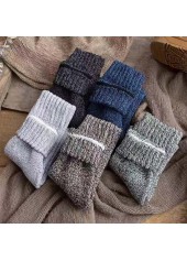 Multi Color accessories,Plain Color accessories,Multi Color Blend Mid Calf Socks