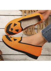 Orange shoes,Halloween shoes,Halloween Orange Color Falt Closed Toe