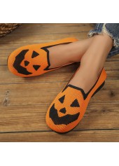 Orange shoes,Halloween shoes,Halloween Orange Color Falt Closed Toe