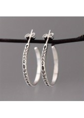 Ohrringe aus silberner Pflanzen- und böhmischer Legierung