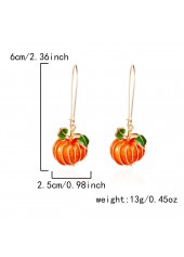 Orange jewelry,Plants jewelry,Halloween Pumpkin Orange Plants Alloy Earrings