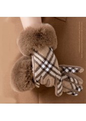 gants à carreaux légers pour café chauds au poignet et à doigts complets.