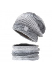Dark Grey Marl accessories,Ombre accessories,Ombre Dark Grey Marl Hat and Circle Scarf Beanie