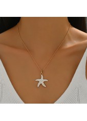Halskette aus goldener Legierung mit Seestern-Motiv