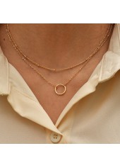 collier rond en cuivre doré