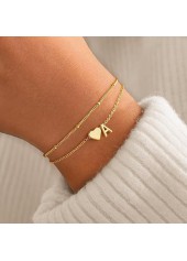 Herz-Armband aus Edelstahl in goldener Farbe