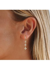 Golden jewelry,Other jewelry,Golden Rhinestone Tassel Design Copper Earrings