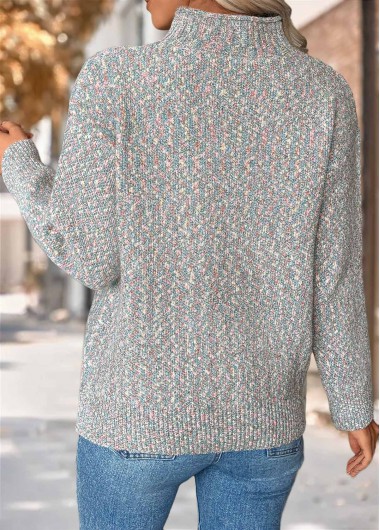 Multi Color tops,Christmas tops,Christmas Tummy Coverage Elk Print Multi Color Sweater