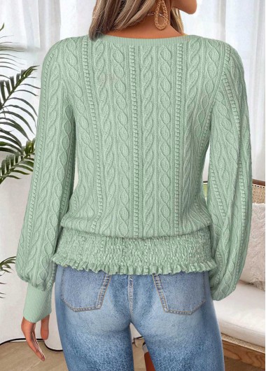 Sage Green tops,Plain Color tops,ROTITA Tummy Coverage Sage Green Boat Neck T Shirt