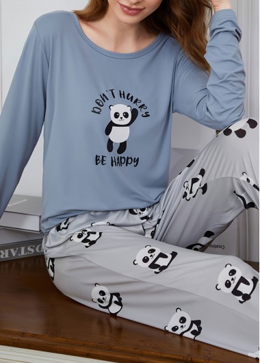 Dusty Blue loungewear,Animal Print loungewear,Animal Print Dusty Blue Lounge Top and Pants