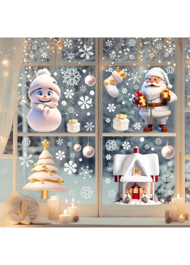White accessories,Christmas accessories,Christmas White Sticker Glass Detail Stickers