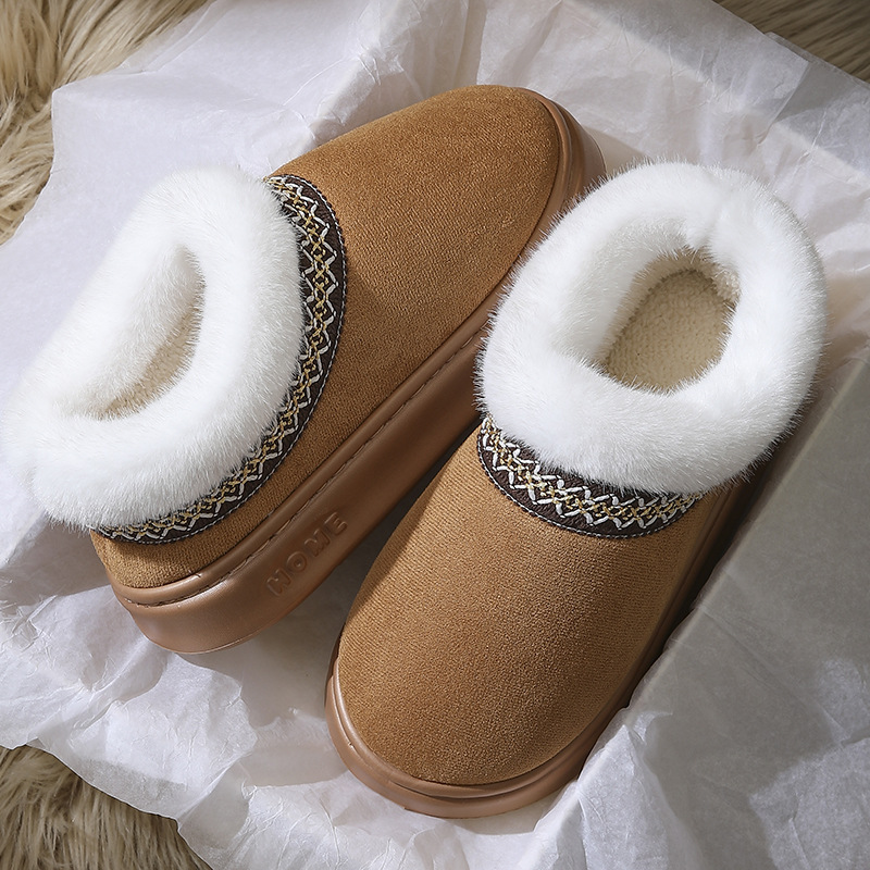 Dark Camel shoes,Plain Color shoes,Dark Camel Falt Closed Toe Slippers