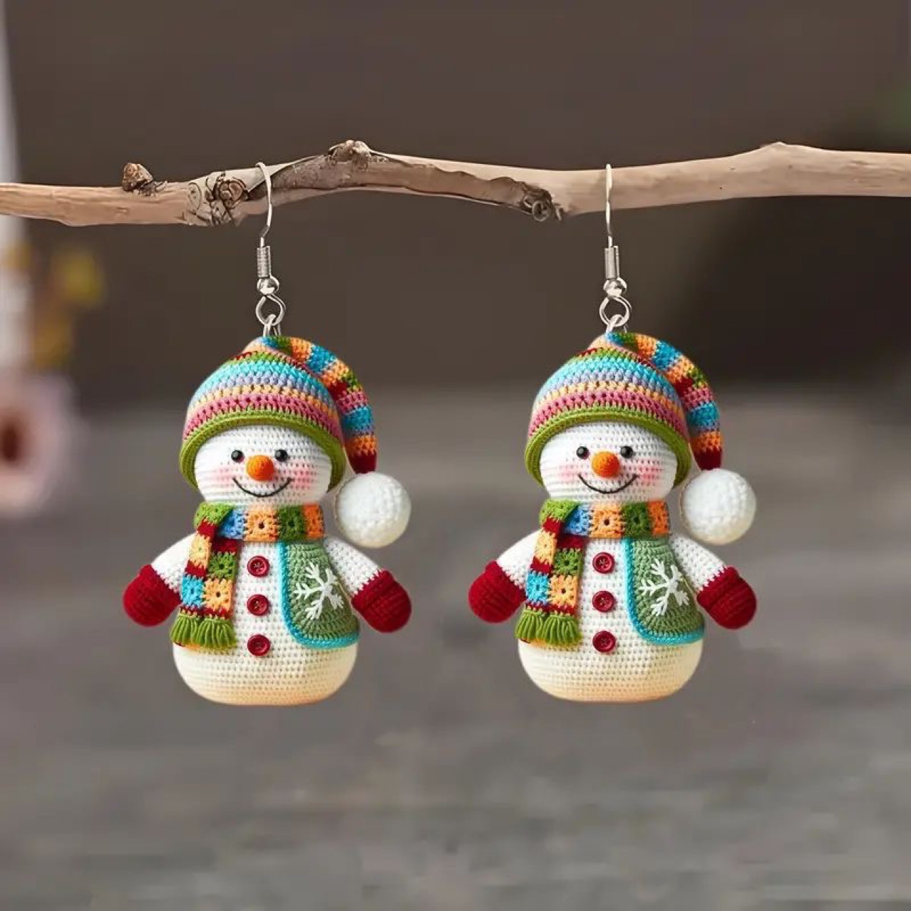 Multi Color jewelry,Other jewelry,Christmas Snowman Multi Color Acrylic Earrings