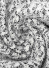 Grey tops,Geometric tops,Tummy Coverage Geometric Print Grey Hooded Long Sleeve Cardigan