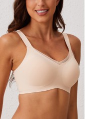 Skin Color intimates,Skin Color V Neck Detail Bra