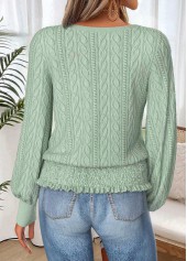 Sage Green tops,Plain Color tops,ROTITA Tummy Coverage Sage Green Boat Neck T Shirt