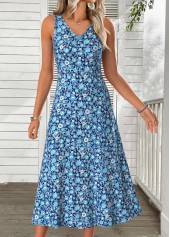 Sky Blue dresses,Ditsy Floral dresses,Everyday dresses,Casual dresses,ROTITA Tummy Coverage Ditsy Floral Print Dress and Cardigan