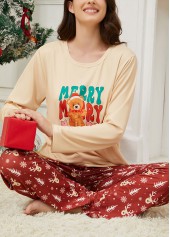 Deep Red loungewear,Christmas loungewear,Christmas Deep Red Round Neck Lounge Top and Pants