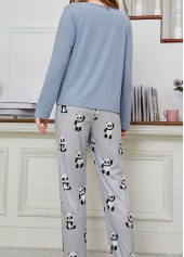 Dusty Blue loungewear,Animal Print loungewear,Animal Print Dusty Blue Lounge Top and Pants