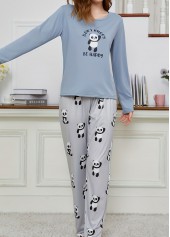 Dusty Blue loungewear,Animal Print loungewear,Animal Print Dusty Blue Lounge Top and Pants