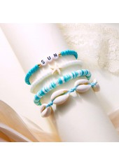 Mint Green jewelry,Letter jewelry,Animal Print jewelry,Shell Mint Green Seed Beads Bracelets