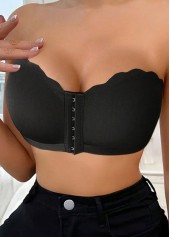 Black intimates,Plain Color intimates,Black Push Up Seamless Bandeau Bra