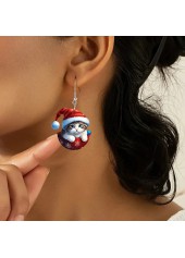 Red jewelry,Animal Print jewelry,Christmas Red Kitten Acrylic Snowflake Earrings