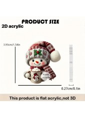 Wine Red jewelry,Christmas Snowman Wine Red Acrylic Earrings