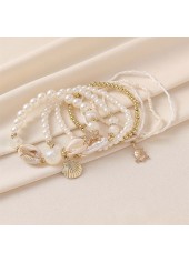 Beige jewelry,Christmas Shell Beige Acrylic Detail Bracelets