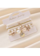 Beige jewelry,Christmas Shell Beige Acrylic Detail Bracelets