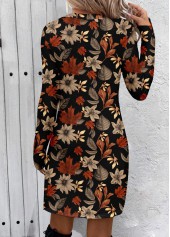 Multi Color dresses,Floral dresses,Plants dresses,Everyday dresses,Casual dresses,ROTITA Tummy Coverage Floral Print Multi Color Short Dress