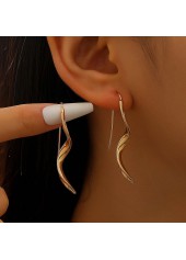 Boucles d'oreilles en cuivre doré à motif géométrique irrégulier