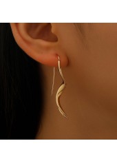 Golden jewelry,Geometric jewelry,Golden Geometric Irregular Design Copper Earrings
